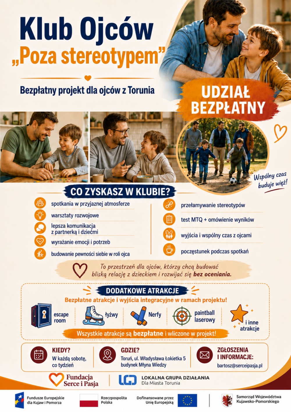Plakat promocyjny projektu Klub Rodzica „Poza stereotypem”