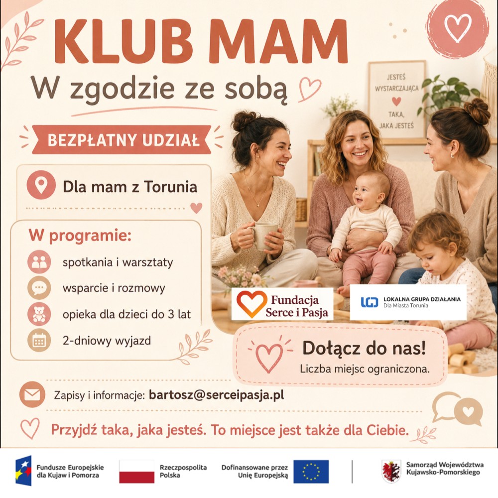 Plakat promocyjny projektu Klub Rodzica „W zgodzie z sobą”